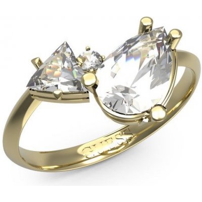 Guess pozlacený prsten s krystaly Wonderlights JUBR04418JWYG – Zboží Dáma