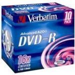 Verbatim DVD-R 4,7GB 16x, AZO, slimbox, 20ks (43547) – Sleviste.cz