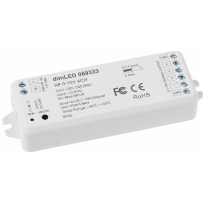 T-LED Ovladač dimLED RF 0-10V 4CH – Zboží Mobilmania