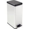 Koš Curver DECO Bin 240640 odpadkový koš 40 l 250 x 610 x 420 mm stříbrná černá 1 ks