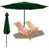 Zahradní slunečník Jiubiaz 2,7 m slunečník UV40+ Naklápěcí slunečník Zahradní slunečník Beach Umbrella，Zelená