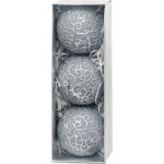 MagicHome koule sada, 3 ks, stříbrná, na vánoční stromeček, 10 cm – Hledejceny.cz