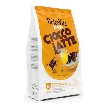 Italfoods Kapsle do Nespresso Dolce Vita CIOCCO LATTE čokoládový nápoj s mlékem 10 kusů