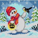 Předloha vyšívací Sněhulák 15x15cm – Sleviste.cz