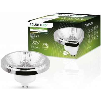 Lumiled LED žárovka GU10 ES111 15W = 100W 1521lm 4000K Neutrální bílá 38° Stříbrná Stmívatelná – Hledejceny.cz