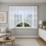 Dekorační oblouková krátká záclona na žabky ELZBIETA 160 bílá 310x160 cm MyBestHome – Hledejceny.cz