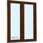 Kömmerling balkonové dveře 70 AD O+OS klapačka levé tmavý dub/bílá 150 x 220 cm jednostranná klika + madýlko + PVC rám – Hledejceny.cz