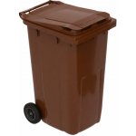 OPTIMA Plastová popelnice 240 l hnědá – Sleviste.cz