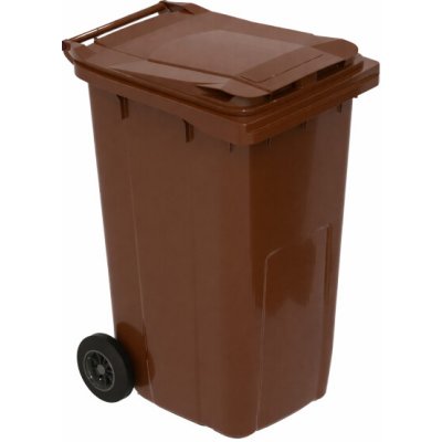 OPTIMA Plastová popelnice 240 l hnědá – Sleviste.cz