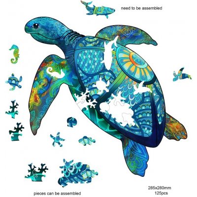 Wooden Dřevěné Mořská želva Rainbow Sea Turtle 125 dílků – Zbozi.Blesk.cz