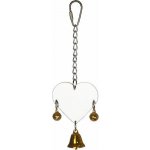 TOMMI zrcátko srdce se zvonkem 19 x 6,5 cm – Zboží Dáma