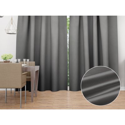 Biante Saténový závěs LUX-004 Šedohnědý 140x210 cm – Hledejceny.cz
