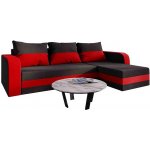 Nejlevnější nábytek Lefhet bis černá látka / červená látka – Zboží Mobilmania