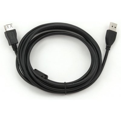 Gembird CCF-USB2-AMAF-6 Kabel USB 2.0 A-A prodlužovací 1,8m Premium (černý, ferit, zlacené kontakty) – Hledejceny.cz