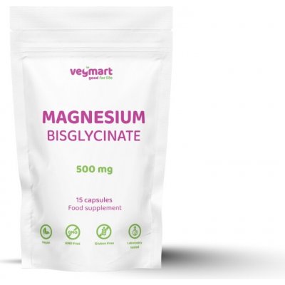 Vegmart Vegmart Hořčík bisglycinát 500 mg 15 kapslí – Hledejceny.cz