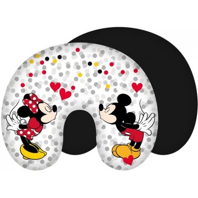 Jerry Fabrics Cestovní polštář Mickey and Minnie Dots 43x35