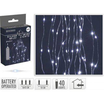 Harasim velkoobchod s. r. o. Vánoční osvětlení "vodopád" 40 LED, 8 x 45 cm, bílé světlo – Hledejceny.cz