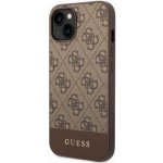 Pouzdro Guess 4G Stripe iPhone 14 hnědé – Zboží Živě
