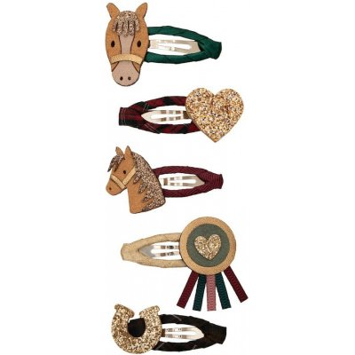 MIMI & LULA Sponky do vlasů Pony Pals Mini – set 5 ks, multi barva, textil – Zboží Mobilmania