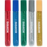 Kores lepidlo s flitry metalické barvy 5 x 10 ml – Hledejceny.cz