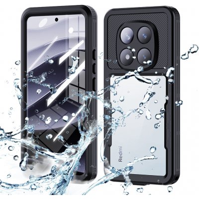 ShellBox – Waterproof IP68 Case voděodolné pouzdro IP68 pro Xiaomi Redmi Note 14 Pro 5G / Poco X7 – černé – Zboží Živě