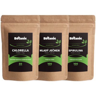 Botanic Chlorella Spirulina a Mladý ječmen 250 g – Hledejceny.cz