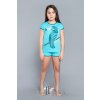Dětské pyžamo a košilka Italian Fashion dívčí pyžamo Tropicana tyrkys
