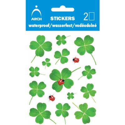 Arch Voděodolné samolepky čtyřlístky a berušky 2 archy – Zbozi.Blesk.cz
