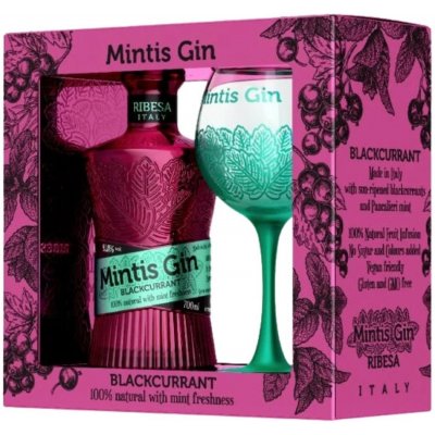 Mintis Gin Gin Mintis Ribesa černý rybíz 41,8% 0,7 l (dárkové balení sklenice) – Sleviste.cz