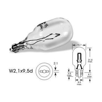 Osram W16W W2,1x9,5d 12V 16W