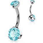 Šperky4U ocelový piercing do pupíku vnitřní závit BS0010-Q – Zboží Dáma