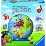 Ravensburger 3D puzzleball globus se zvířaty anglický 72 ks – Zbozi.Blesk.cz