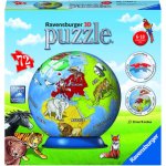 Ravensburger 3D puzzleball globus se zvířaty anglický 72 ks – Sleviste.cz