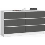 Ak furniture Kuba 140 cm 6 šuplíků – Zboží Mobilmania