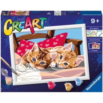 Zuty malování podle čísel Ravensburger Kreativní a výtvarné hračky CreArt Dvě mazlivá koťata – Zboží Mobilmania