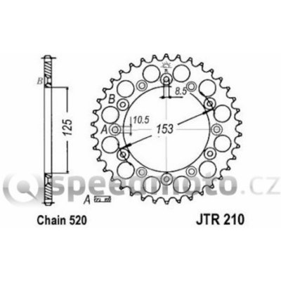 JT Sprockets JTA 210-50 | Zboží Auto