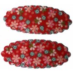 sponky oválné 2 ks červená – Zboží Dáma