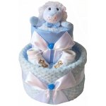 Brumlík plenkový dvoupatrový dort Lvíček modrý – Zboží Dáma