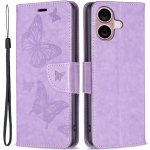 Butterfly knížkové pouzdro na iPhone 16 - světlefialové – Zboží Mobilmania