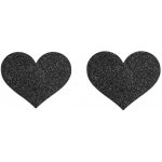 Bijoux Indiscrets Třpytivé samolepky na bradavky Bijoux Indiscrets Flash Heart, černé – Hledejceny.cz