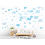 Nalepte.cz Sada mraků samolepky na zeď arch, rozměry 75 x 57 cm – Zboží Dáma