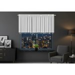 Dekorační krátká záclona se zirkony s řasící páskou BRITANY bílá 320x90 cm MyBestHome – Hledejceny.cz