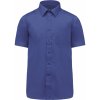Pánská Košile Kariban pánská košile s krátkým rukávem Eso kobaltová modrá