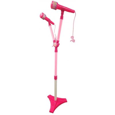 Leventi Dvojitý mikrofon se stojanem růžový – Sleviste.cz