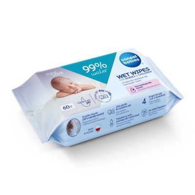 Canpol babies Dětské vlhčené ubrousky 99% vody 60 ks – Sleviste.cz