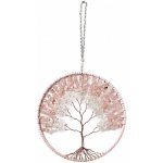 Nefertitis Feng Shui závěs Strom života z růženínu a křišťálu NF56103 - cca 29 cm – Zboží Mobilmania