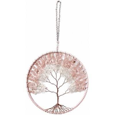 Nefertitis Feng Shui závěs Strom života z růženínu a křišťálu NF56103 - cca 29 cm – Zboží Mobilmania