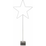 DRAGIMEX Stojací dekorace hvězda s betonovým stojanem bílá 58 x 135 cm, 1 ks – Hledejceny.cz