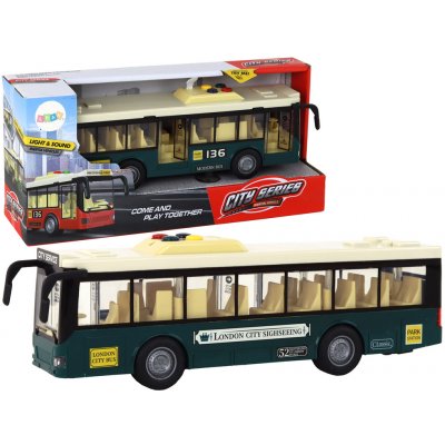 LEANToys Městský autobus zelený, se světelnými a zvukovými efekty – Zboží Mobilmania