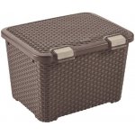 Curver Úložný box Rattan Style 43 l tm. hnědý – Zbozi.Blesk.cz